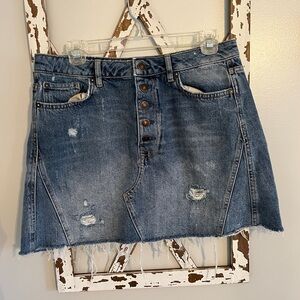 We The Free Breezy Denim Mini‎ Skirt Size 31